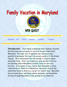 Family Vacation in Maryland