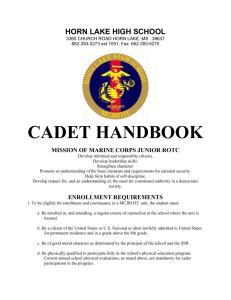 cadet handbook - hornlakemcjrotc.org