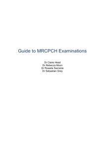 Guide to MRCPCH Examinations (Word)