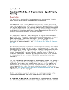 Sport Priority Funding