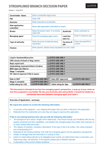 Streamlined Branch Decision Paper 2014 V1