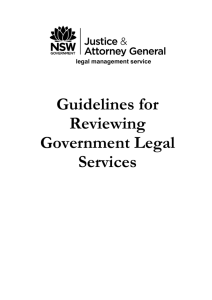 Guidelines for the review of government legal services [MS Word