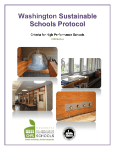 WSSP Criteria for High Performance Schools