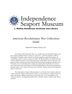 American Revolutionary War Collections Guide
