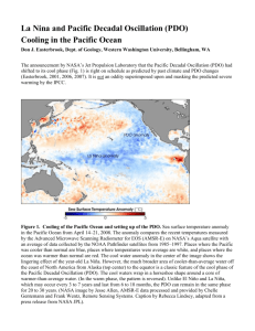 La Nina and Pacific Decadal Oscillation Cool the Pacific