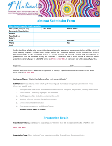 Abstract Submission Form word document is