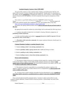 Academic Integrity Contract: Class CMPE-080N