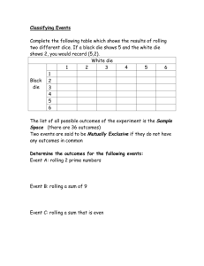 L2 - Classifying Events Notes