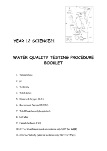 Physical-chemical and biological measures of water quality are the