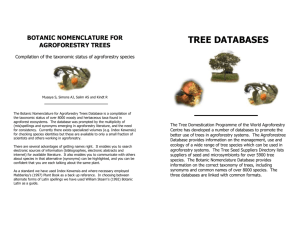 TREE DATABASES - World Agroforestry Centre