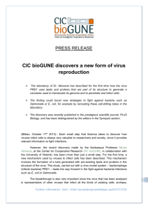 PRESS RELEASE CIC bioGUNE discovers a new form of virus