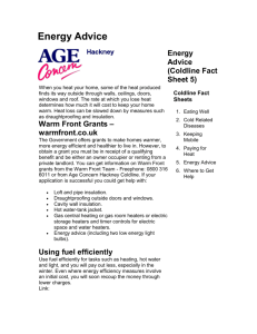 Energy Advice (Coldline Fact Sheet 5)