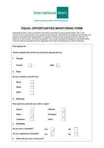 equal opportunities form