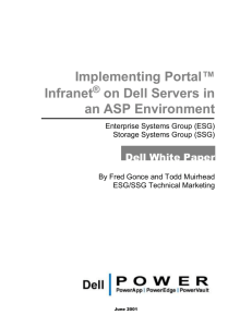 Implementing Portal Infranet on Dell Servers in an ASP Environment