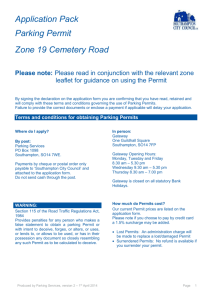 Zone 19 Cemetery Road permit