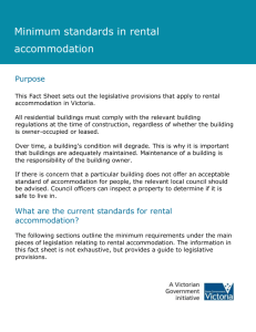 Minimum standards in rental accommodation