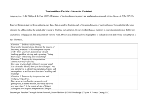 Trustworthiness Checklist Worksheet (36b)
