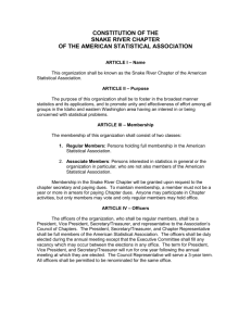 Chapter Constitution - American Statistical Association