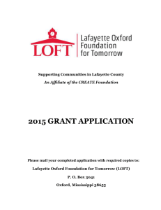 Grant Application Checklist - LOFT – Lafayette Oxford Foundation for