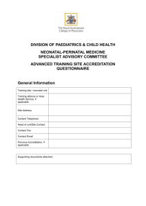 Neonatal/Perinatal Medicine (doc 642KB)
