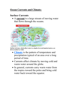 Ocean Currents and Climate: