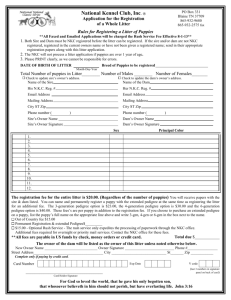 Application To Register Whole Litter