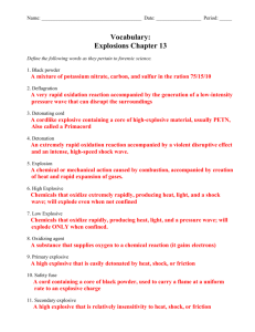 Explosives Study Guide Answers