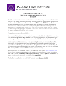USALI Application For Visiting Scholars - US