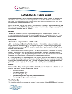 ABCDE Bundle Huddle Script - American Association of Critical