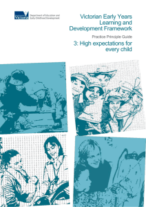 Practice Principle Guide 3: High expectations for every child