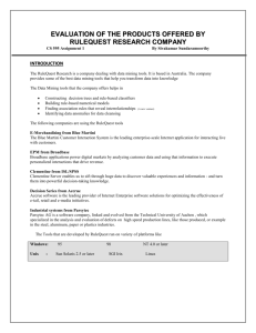 evaluation of the products offered by rulequest research company