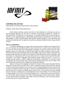 Carb News You Can Use Supersaturate Your Muscle Glycogen