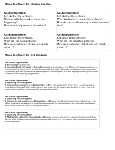 Sort Activity and ELD Objectives Handouts