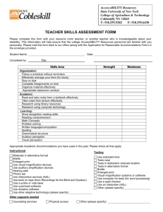 Teacher Skills Assessment Form