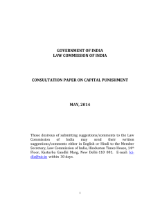 Consultation Paper-Capital Punishment