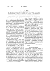 april 4, 1936 NATURE 575 Leiters to the Editor The Editor doea not