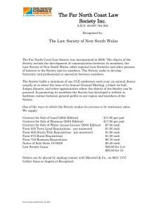 Application for Membership - Far North Coast Law Society