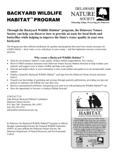 How to participate in the Backyard Wildlife Habitat Program