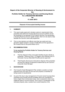 Report of - Mansfield District Council
