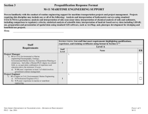 Section 3 Prequalification Response Format