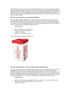 The following bins are available as part of the Fall 2008 grant cycle