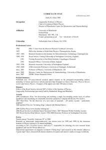 Geim CV&resume - Condensed Matter Physics
