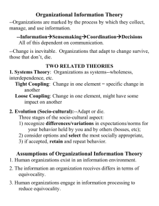 Organizational Information Theory