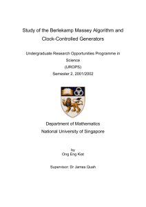 Berlekamp - Department of Mathematics