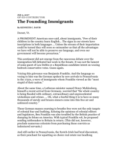 The Founding Immigrants