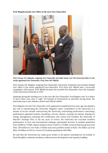 Prof. Magoha hands over office to the new Vice