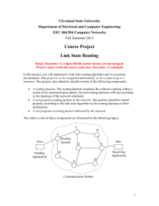 EEC484/584 Project: Link State Routing