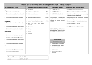 Phase 2 Site Investigation Management Plan : Firing Ranges