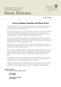 Tours of States Chamber and Royal Court