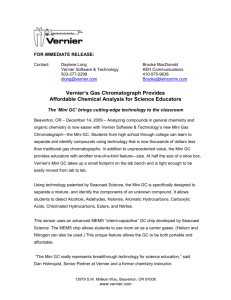 Vernier`s ` Mini Gas Chromatograph ` Provides